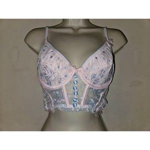 Victoria's Secret For Love & Lemons Foil Rose Bustier NWT